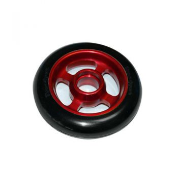 Castor Wheel 100mm X 25mm - 4 Spoke - Red