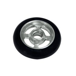 Castor Wheel 100mm X 25mm - 4 Spoke -Silver